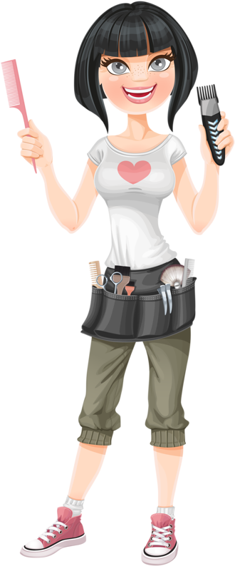 Personnages, Illustration, Individu, Personne, Gens - Clip Art Hairdresser (329x800)