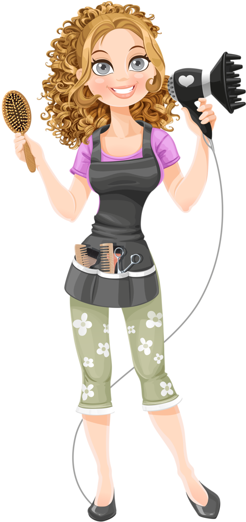 Profissões E Ofícios - Girl With Hair Clippers (482x1024)