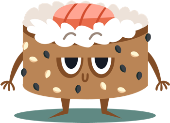 Sushi And Chinese Food Emojis Messages Sticker-4 - Sushi (408x408)