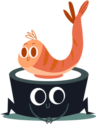 Sushi And Chinese Food Emojis Messages Sticker-3 - Sushi (408x408)