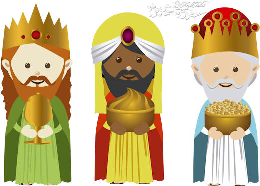 Il Ne Faut Pas Oublier Dans La Crèche, Les 3 Rois Mages - Three Wise Men Animated (600x400)