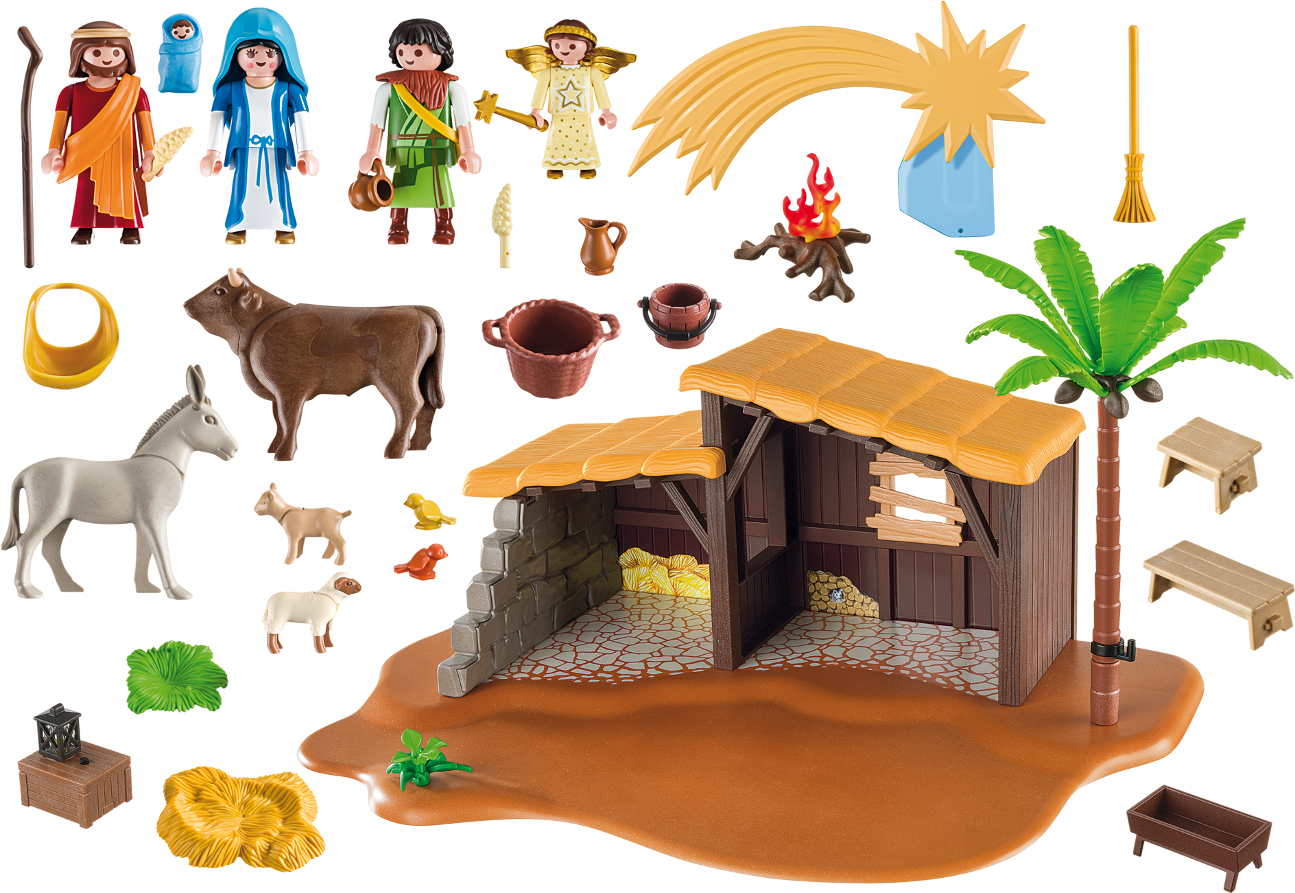 Nativity Stable For Kids - Playmobil 5588 Nativity Stable With Manger Building (2000x1400)