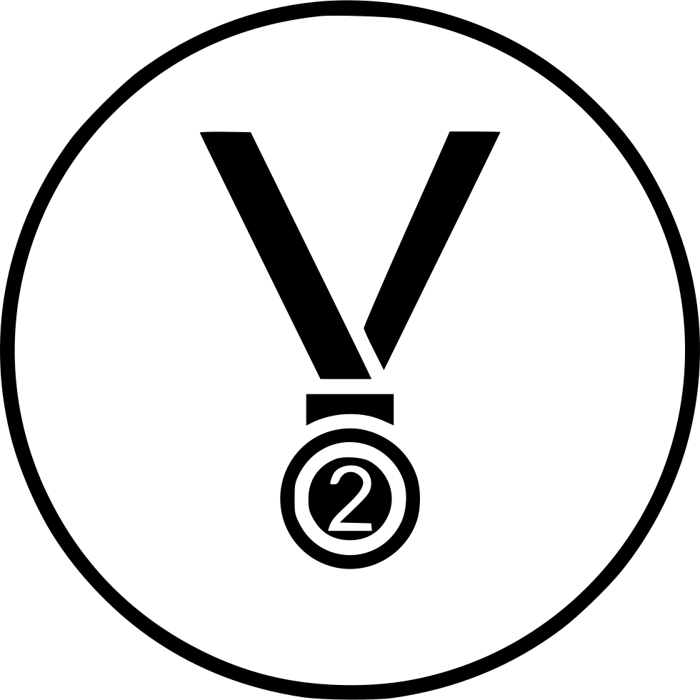 Medal Position Trophy Winner Silver Award Second Comments - Circle (980x980)