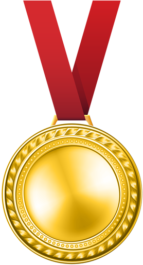 Gold - Gold Silver Bronze Medals Png (300x523)