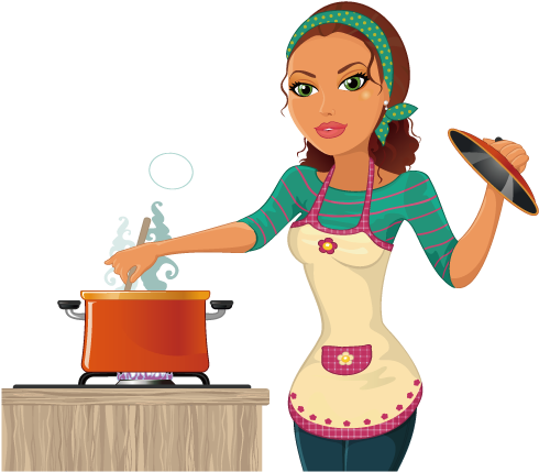 The Kitchen Cooking Chef Woman - Imagen De Una Ama De Casa (567x567)