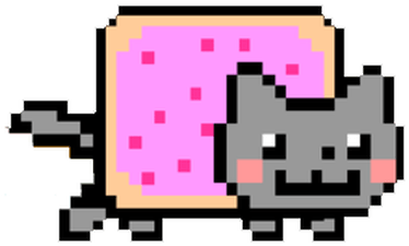 Nyan Cat Clipart Different - Gifs With White Background (400x400)