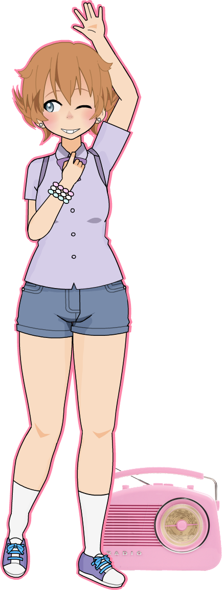 Pink Radio By Housewife Radio - Illustration (434x1149)