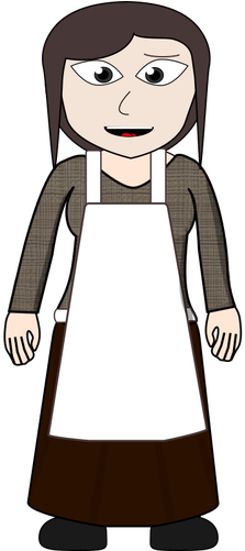 Housewife - Villager Clipart (245x500)