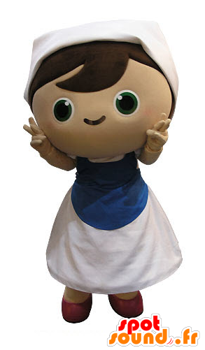 Girl Mascot Dressed As A Housewife - Woman (600x600)