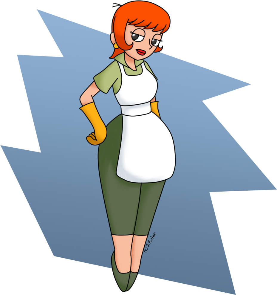 Dexter's Laboratory Dexter's Lab Dexter's Mom Apron - Cartoon (1019x1229)