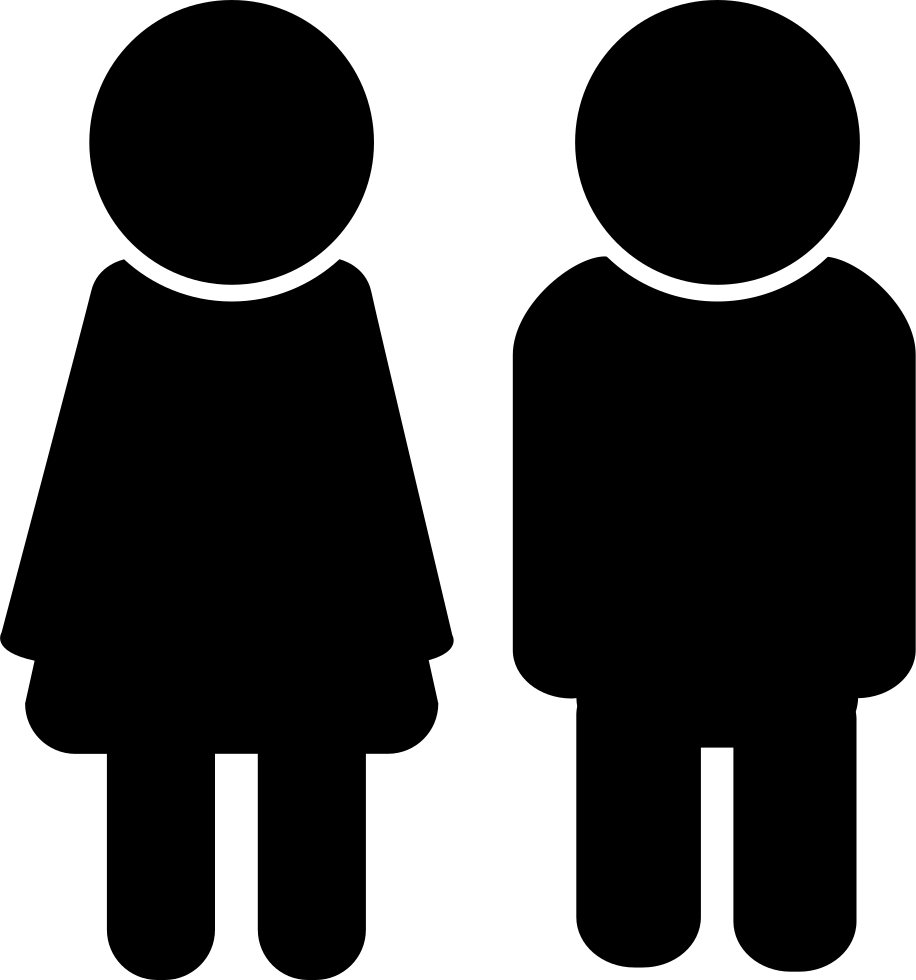 16 Woman Silhouette Icon Images - Male And Female Avatar (916x980)