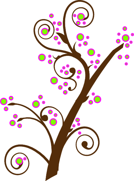 Blooming Tree Branch Clip Art At Clker Com Vector Clip - Happy Valentines Day Sister (444x599)