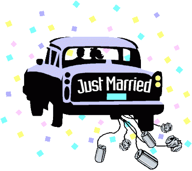 Best Of Just Married Pictures Clip Art Just Married - Just Got Married Gif (391x349)