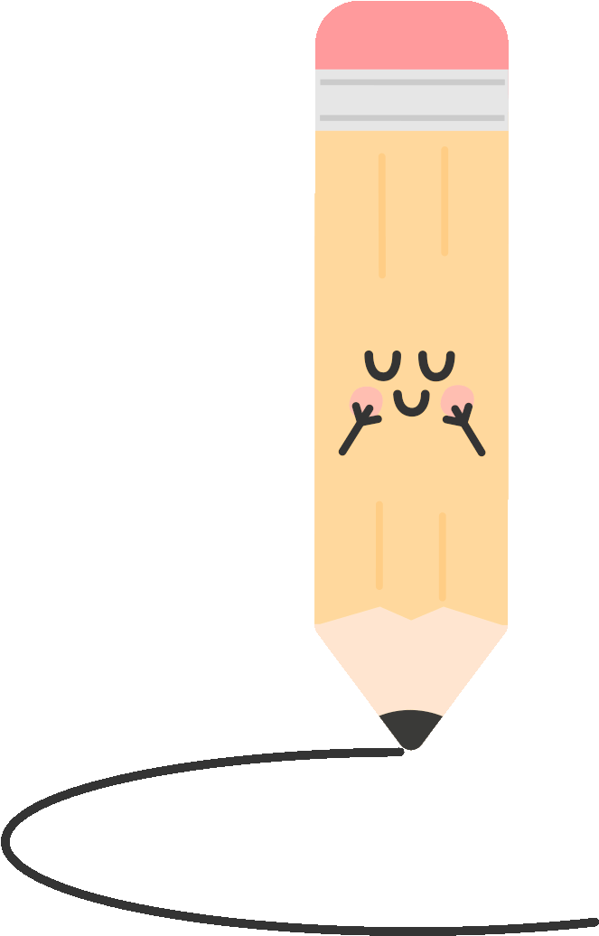 Happy Pencil Sticker By Mr - Gifs De Mr Wonderful (1590x1037)