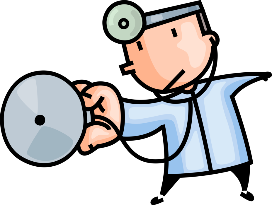 Vector Illustration Of Health Care Professional Doctor - Doctor With Stethoscope Cartoon (928x700)