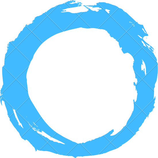 Circle Shape Drawing - Blue Brush Stroke Circle Png (550x550)