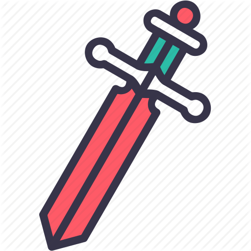 One-handed Medieval Knight Sword - Graphic Design (512x512)