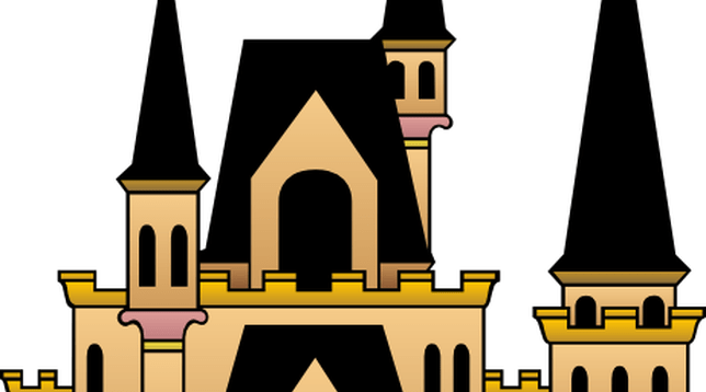 Castle Door Clipart Amp 3d Illustration Of A Castle - Clip Art (644x358)