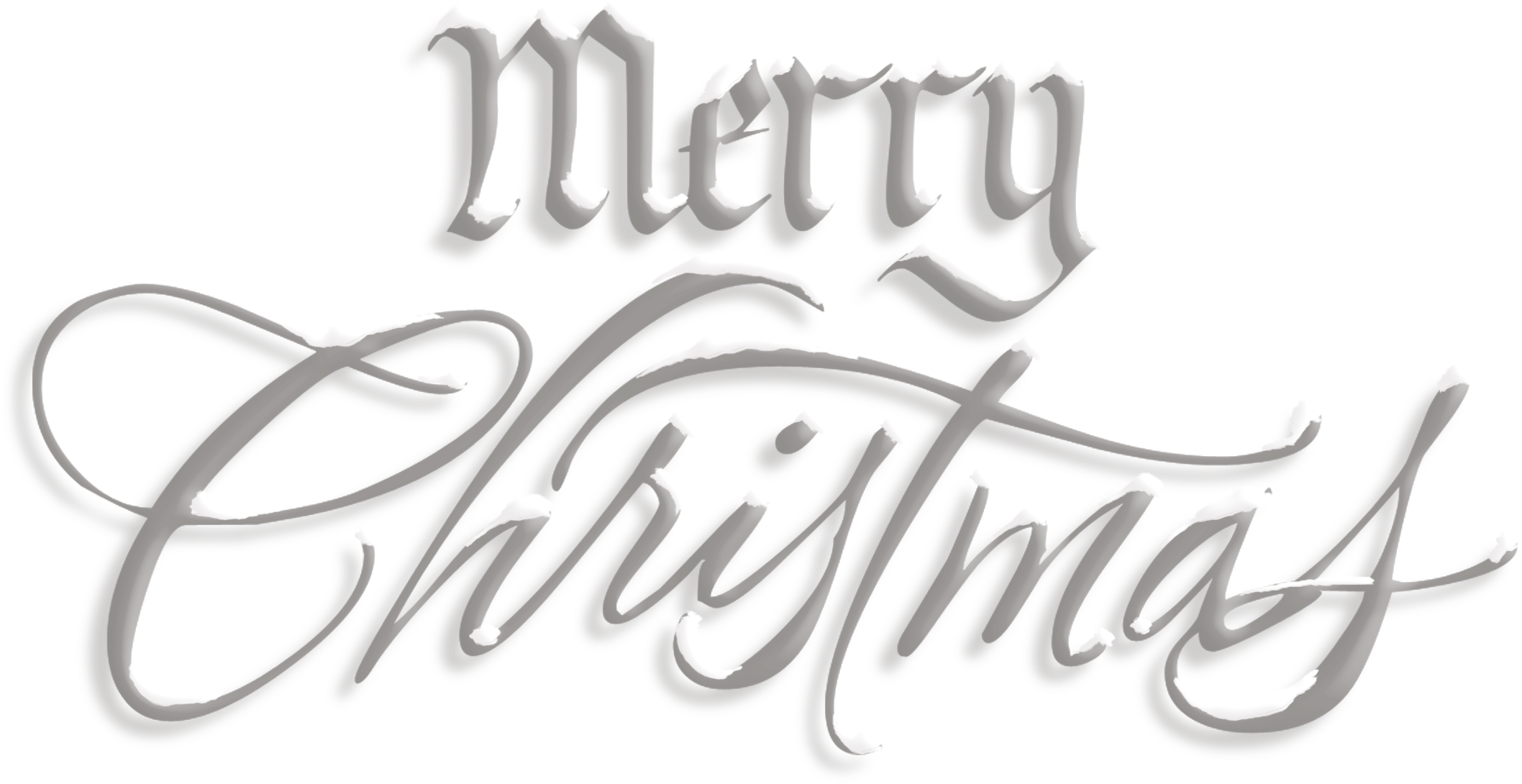 Merry - Merry Christmas Text Transparent (2143x1219)