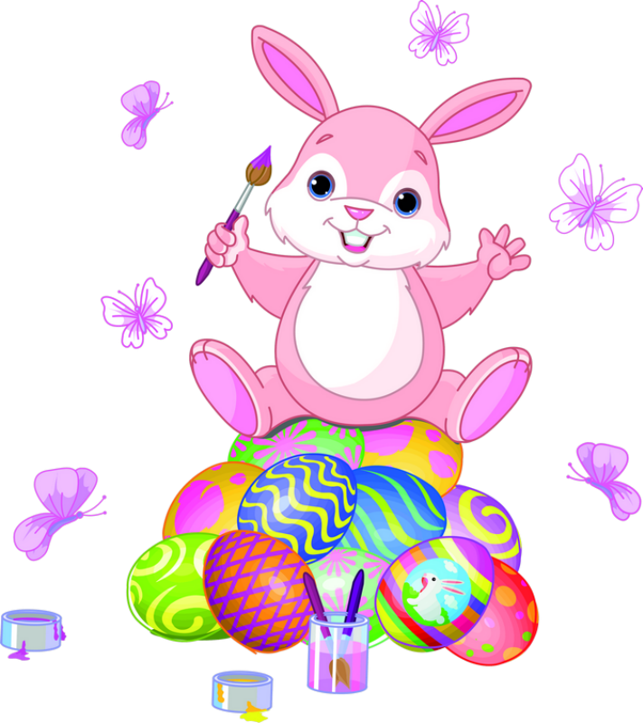Easter Bunny Easter Egg Clip Art - Animated Easter Bunny (711x800)