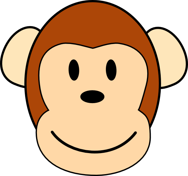 Monkey Clip Art At Clkercom Vector Online Royalty Free - Cartoon Monkey Head (600x560)