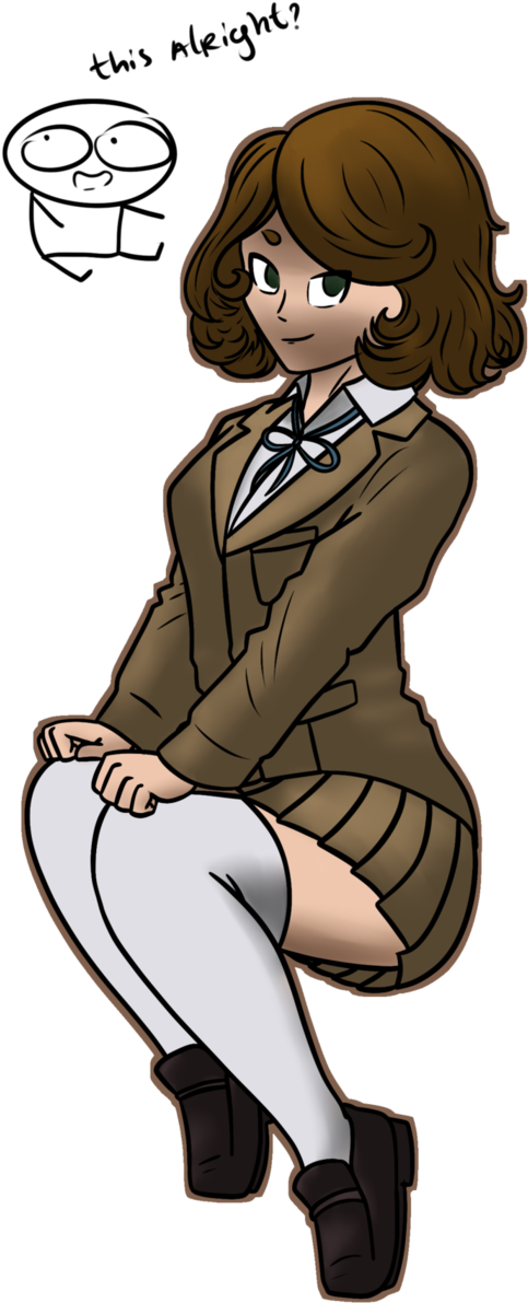 Requwest Uf Skul Girl By Marshmeowlow - Cartoon (632x1264)