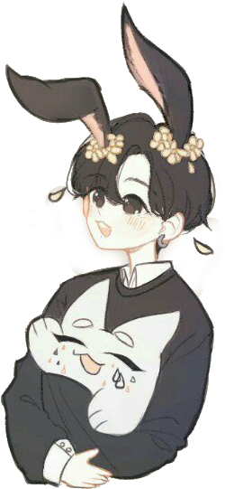 Fan Art Drawing Bts Anime - Jungkook Bunny Hybrid (446x600)
