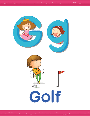 Jump Clipart Golf - Alphabet (309x399)