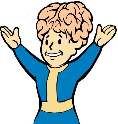 Spear Clipart Fallout - Fallout Vault Boy (384x403)