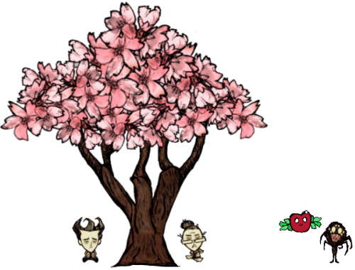 Cherry Tree, Cartoon, Tree Png Image And Clipart For - Cartoon (500x380)