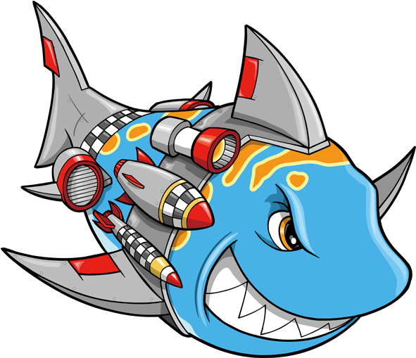 Shark Cartoon Illustration - Shark Veckot (600x600)
