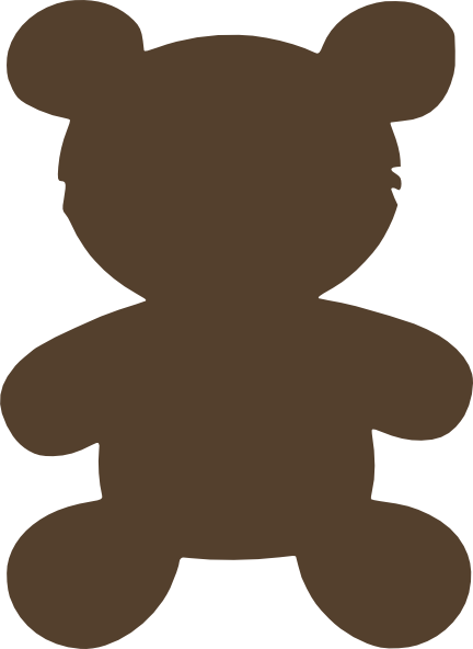 Bear Svg Clip Arts 432 X 592 Px - Teddy Bear Silhouette (432x592)