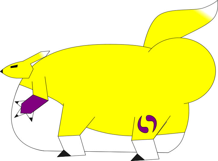 Renamon Taur Wide Balloon - Cartoon (724x534)