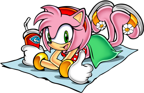 That Is Because Amy Is A 'cute' Character Instead Of - Sonic The Hedgehog Beach Time (600x400)