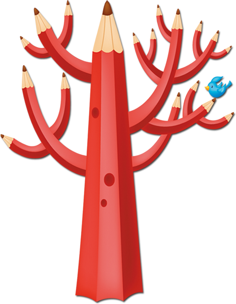 Pencil Tree Clip Art - 1 Юни Гиф (1501x1501)