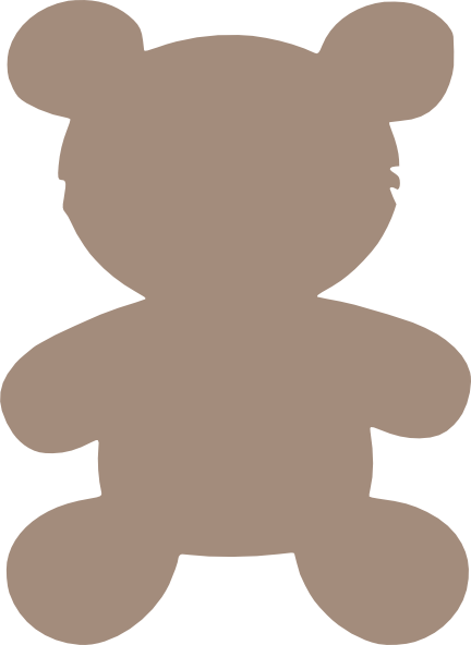 Teddy Bear Svg Clip Arts 432 X 592 Px - Teddy Bear Silhouette Vector Free (432x592)