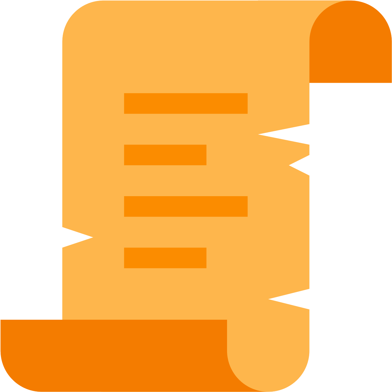 There Is A Long Sheet Of Paper - Scroll Icon (1600x1600)