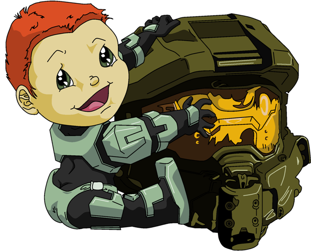 Master Chief Infant Chibi 1 By Scintillant-h - Master Chief X Kelly (649x533)