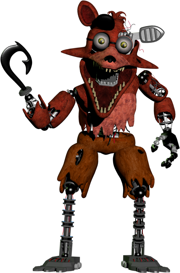 Stylized Withered Foxy By Austinthebear - Foxy De Five Nights At Freddys 2 (801x998)
