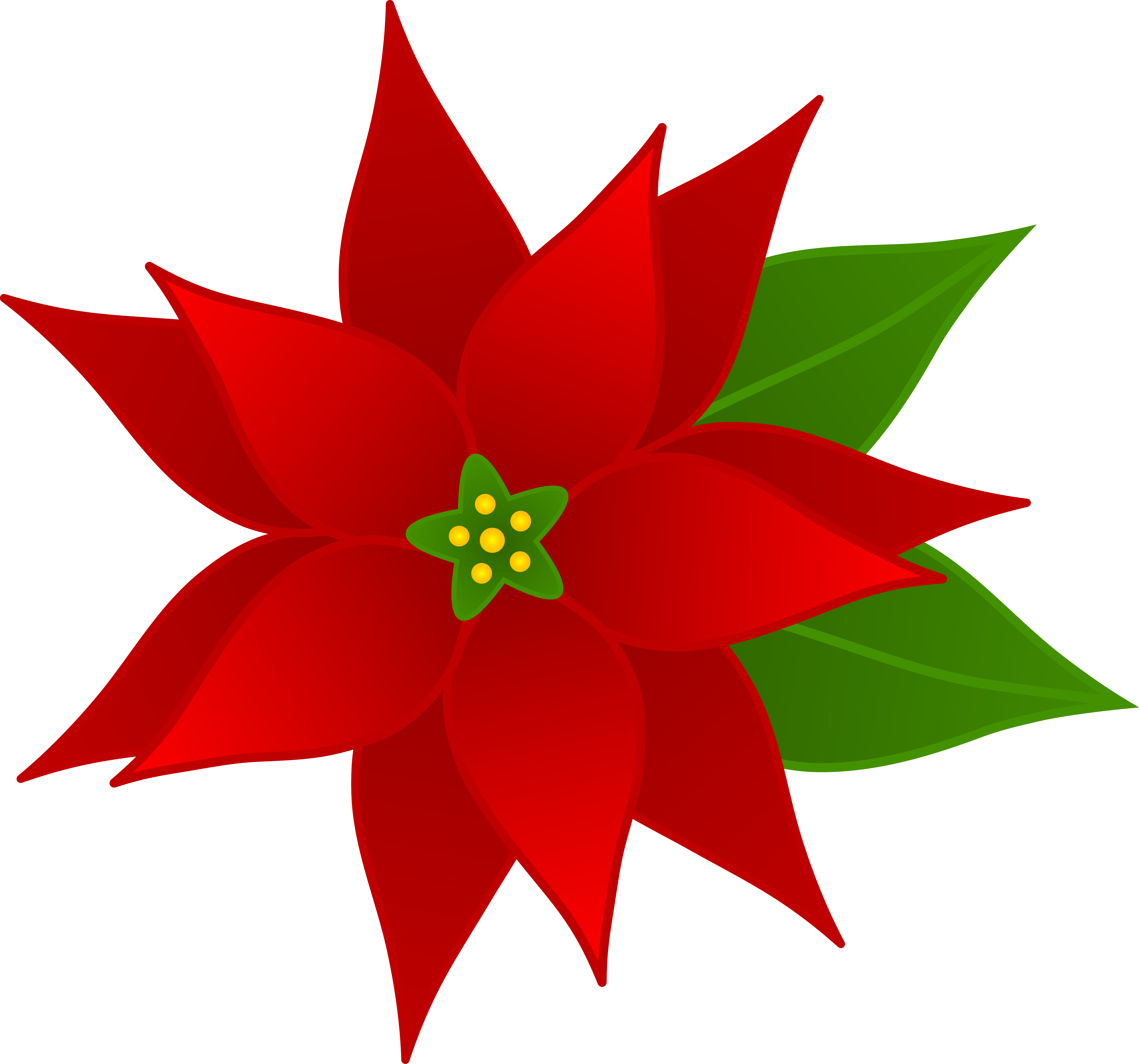 Free Clip Art - Poinsettia (5747x5369)