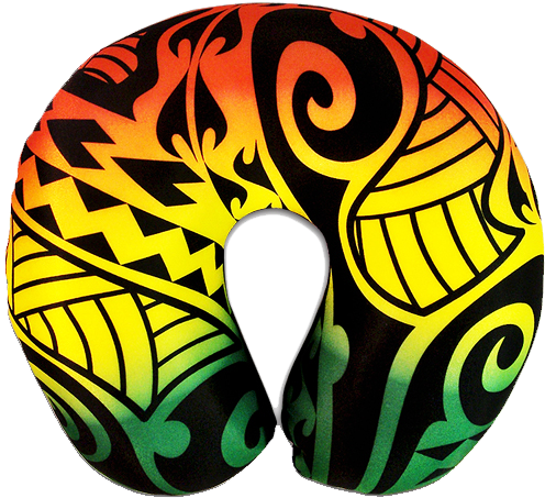 Rasta Pillow - Kc Hawaii Rasta Neck Pillow 12" X 13" (500x500)