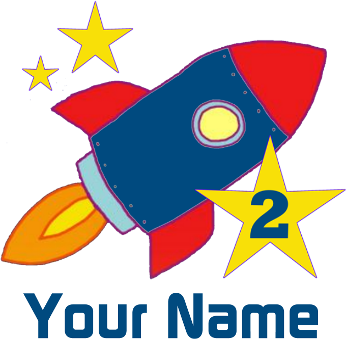 2nd Birthday Rocket Baby Blanket - Rocket (700x700)