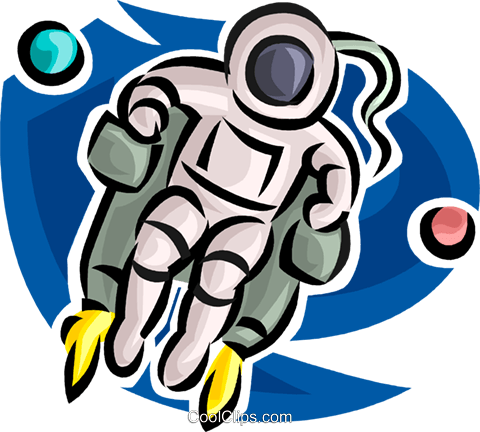 Astronaut With Jet Pack Royalty Free Vector Clip Art - Clip Art (480x432)