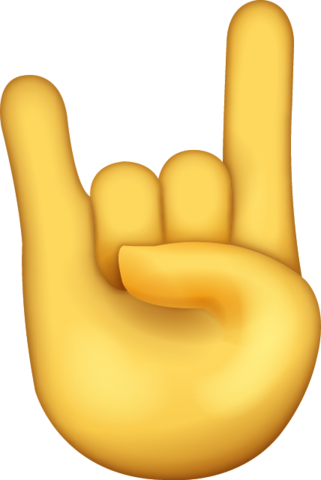Download Sign Of The Horns Iphone Emoji Icon In Jpg - Devil Horns Emoji Transparent (321x480)