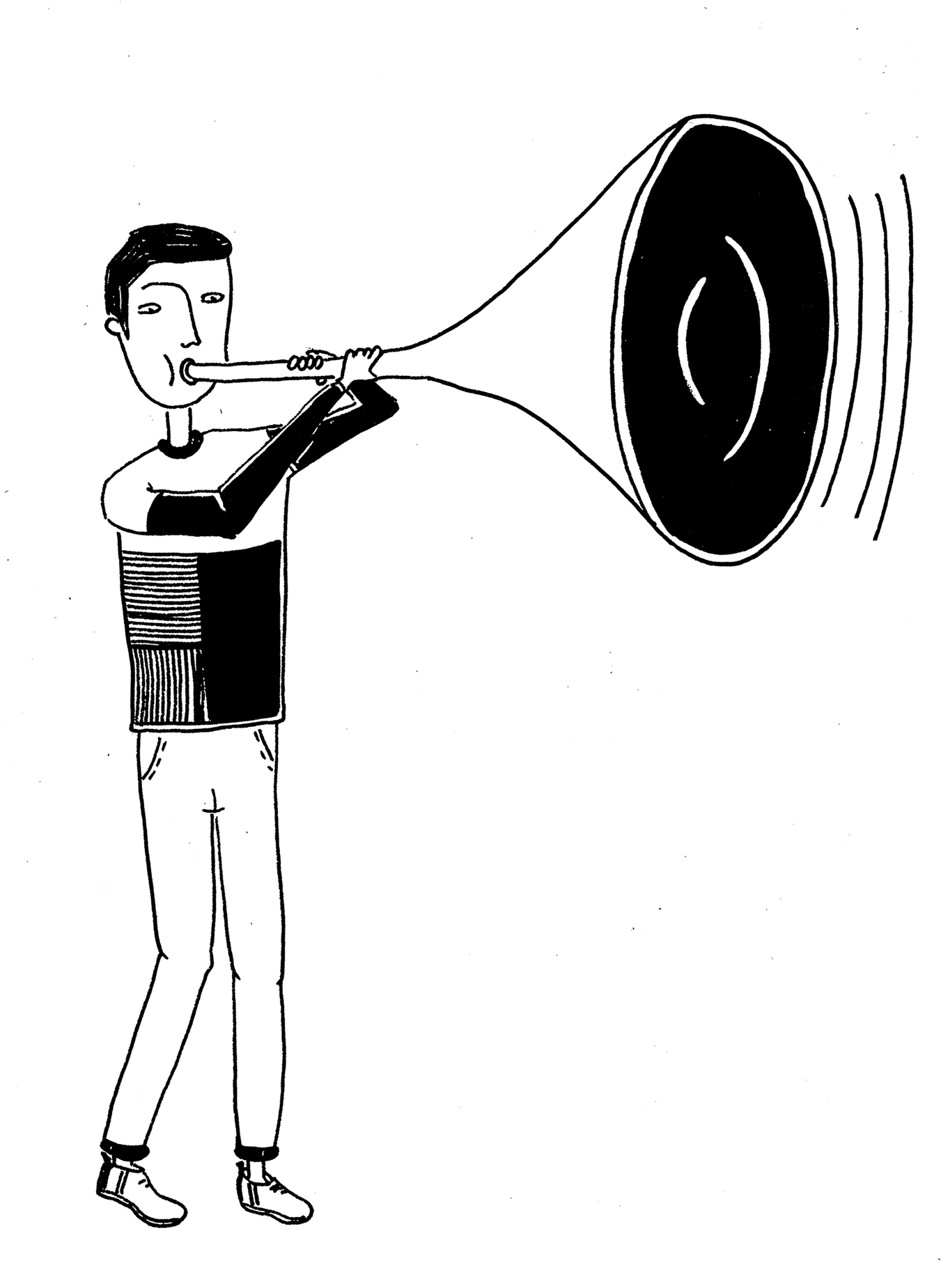 “to Blow The Horn” - Sketch (1361x1851)