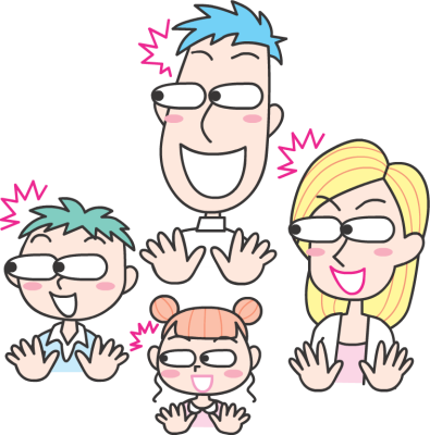 Funny Family Clipart - Funny Family Clipart (395x400)