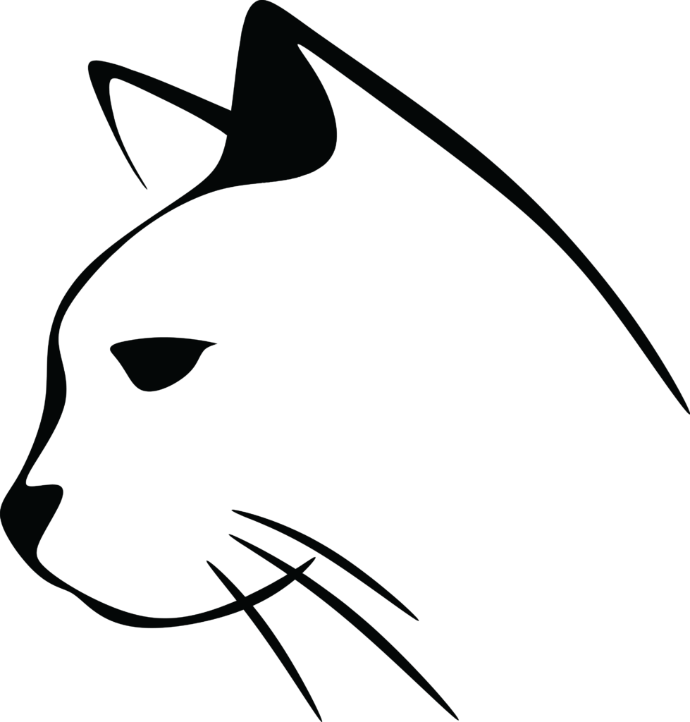 809 Free Clipart Of A Black And White Cat Head Jesus - Cat Line Png (979x1024)