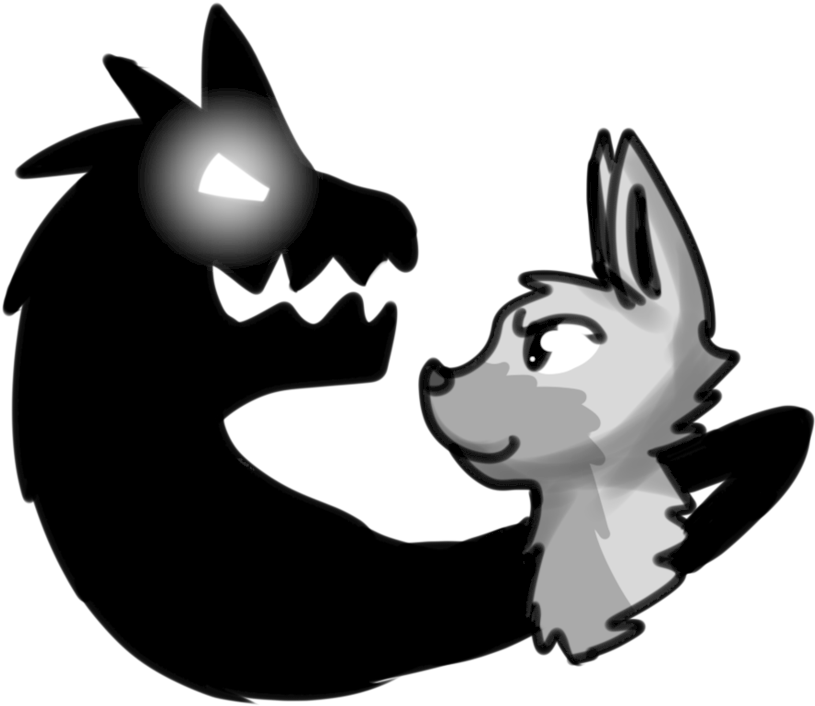 Some Random Wolf With An Evil Shadow By Crazy-melvis - Gray Wolf (940x850)