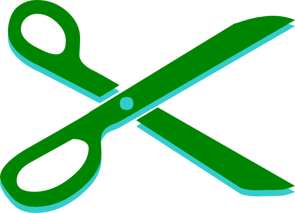 Green Scissors Clipart 2 By Nicole - Scissors Clip Art (600x434)