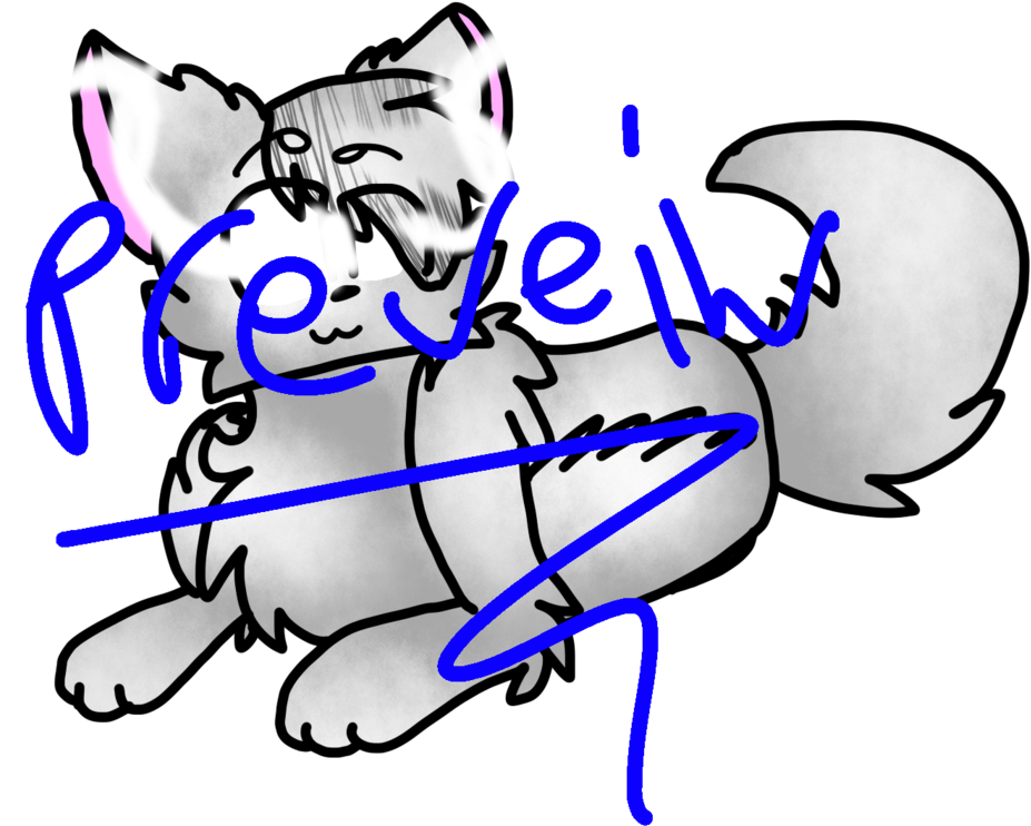 Dog Wolf Cat Thing By Mudwing-bases - Cartoon (1032x774)